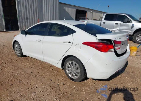 2012 Hyundai Elantra Gls z USA, uszkodzony, nr VIN 5NPDH4AE9CH139949